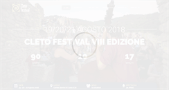 Desktop Screenshot of cletofestival.com